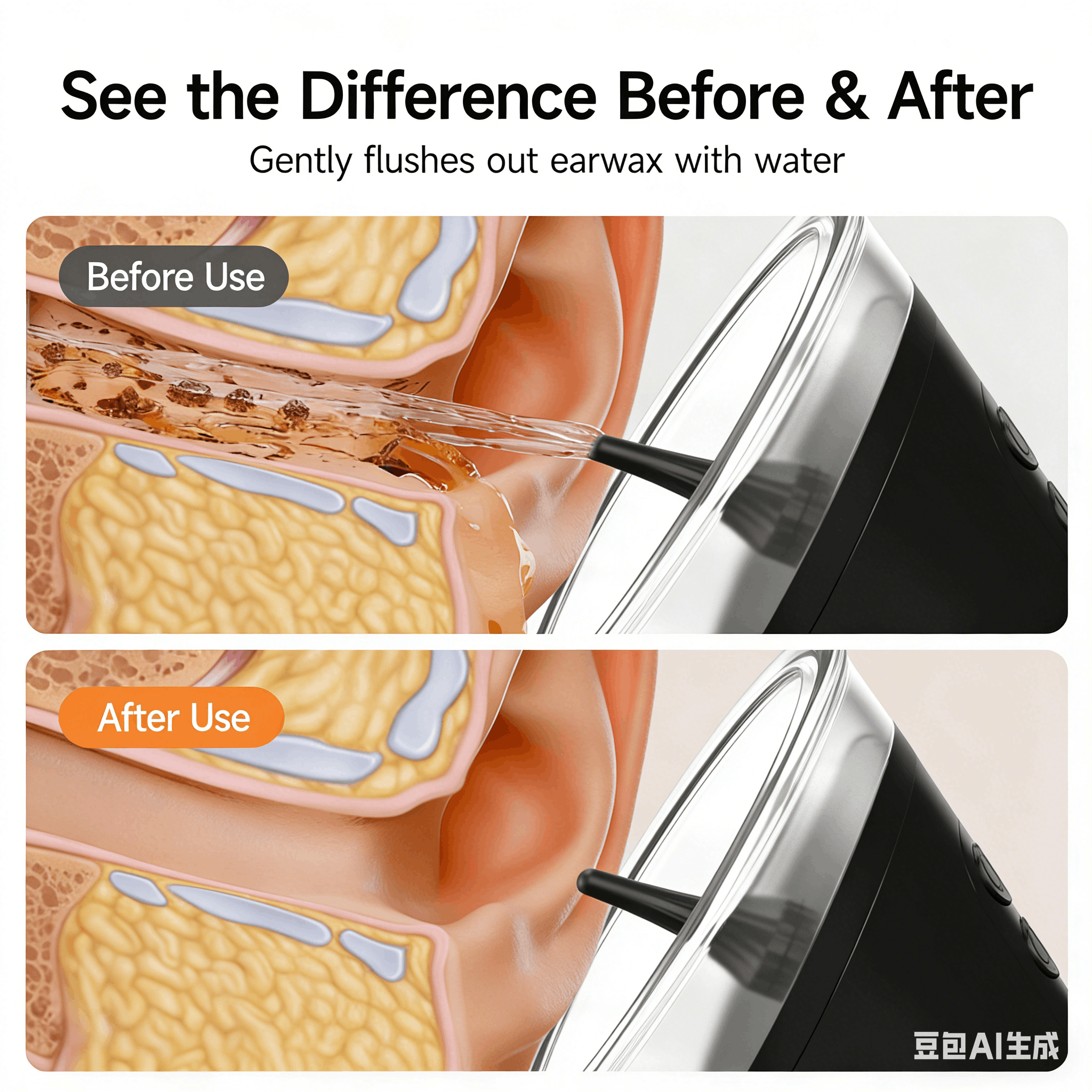 Electric Ear Wax Removal Kit with LED Display
